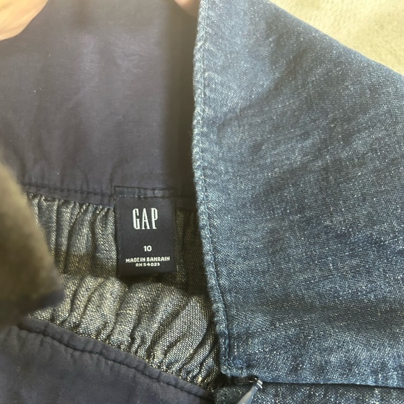 Vintage GAP linen denim blend pleated midi skirt - Picture 2 of 8